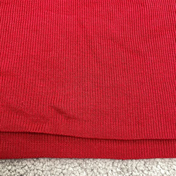 Requirements Acrylic Cowl Neck Pullover Sweater Womens Plus 2X Red Ribbed Knit - Picture 9 of 12